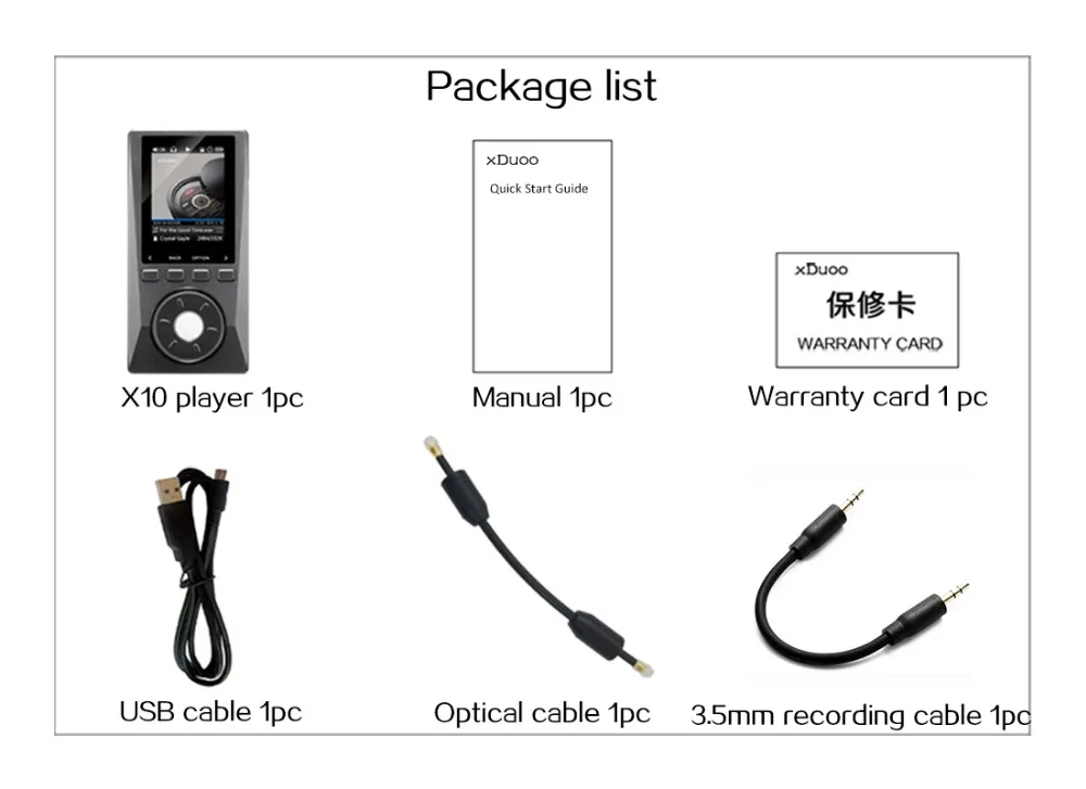 XDUOO X10 портативный музыкальный плеер с высоким разрешением без потерь DSD поддержка DAP оптический выход MP3-плеер кожаный чехол в подарок