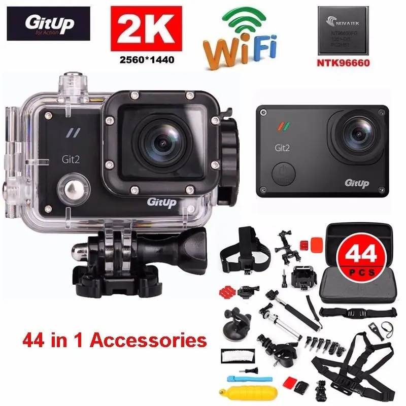 Free Shipping Gitup Git2 Pro Novatek NTK96660 Wireless WiFi 2K Helemet Sports Action Camera Outdoor DV