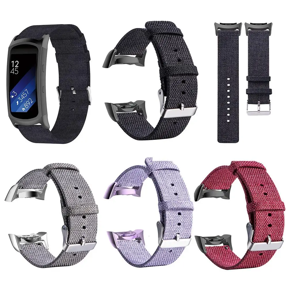

Canvas Replacement Watchband Wrist Strap for Samsung Gear Fit 2 Pro R360 R350 Canvas Replacement Watchband Wrist