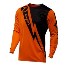 

2018 New Men's Pro Team Seven Orange Motocycle Downhill Jersey Ropa MX Long Sleeve Racing Moto Clothing MTB Motocross Jersey