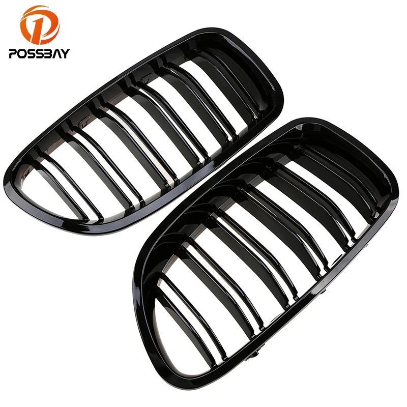 cheap POSSBAY Car Grilles Double Slats Gloss Black Front Racing Grille Accessories for BMW 5 Series F10 525d 525dX 528i M5 2011 2016