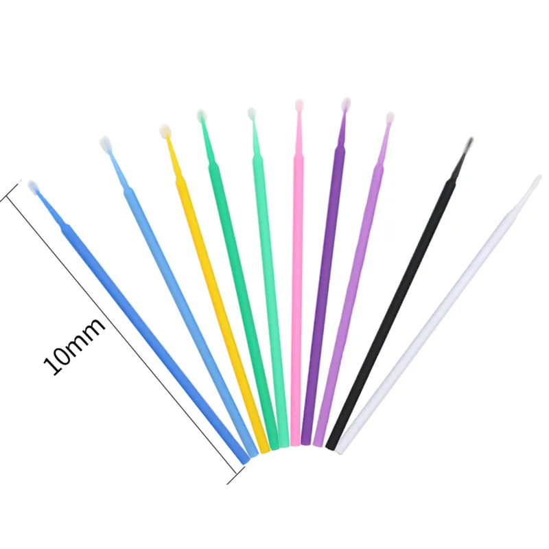 

100Pcs/bag Disposable MicroBrush Eyelashes Extension Individual Lash Removing Swab Cotton Bud For Eyelash Extension Tools