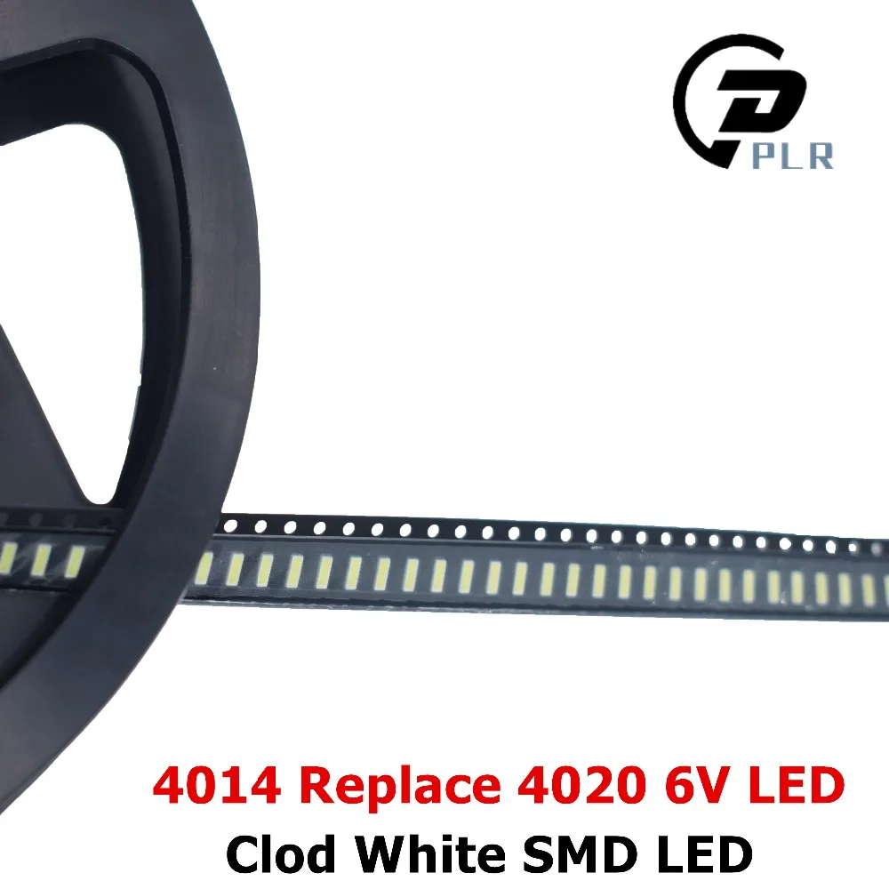 500 шт./лот 4014 4020 чип-2 SMD СВЕТОДИОДНЫЙ бисер холодный белый 1 Вт 6 в 150мА для ТВ/ЖК-подсветки
