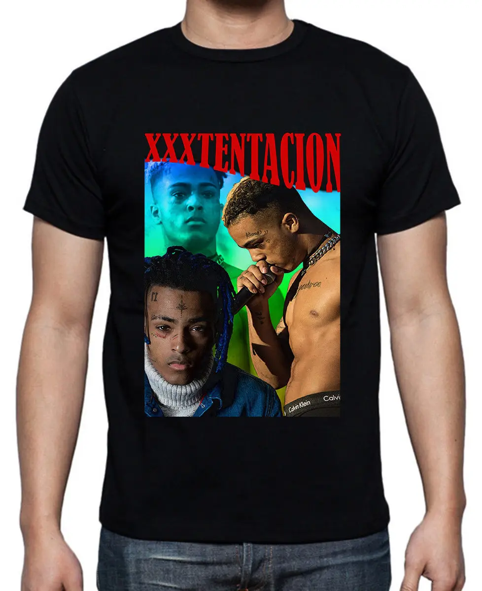 XXXTentacion дань Gildan черная футболка S 2XL дешевые оптовые футболки 100% хлопок для мужчин