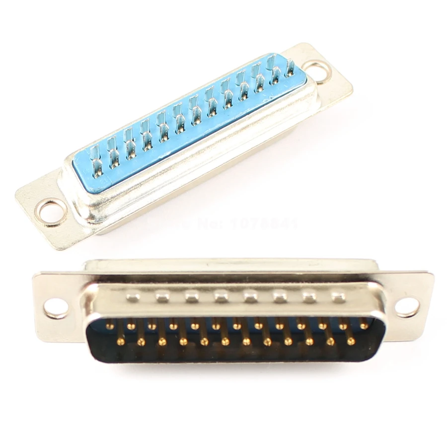 10 Pcs Per Lot D SUB 25 Pin Male Straight Solder Type Plug Adapter