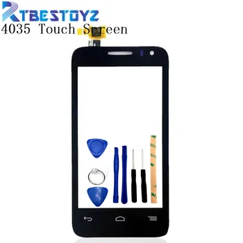 

RTBESTOYZ Black For Alcatel 4035 4035X 4035D Front Outer Glass Lens Repair Touch Screen Outer Glass