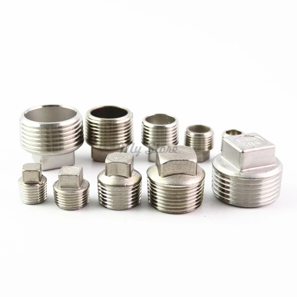 304 фотолюминесцентный квадратный штекер с резьбой|male thread|stainless steel pipe fittingpipe fittings |