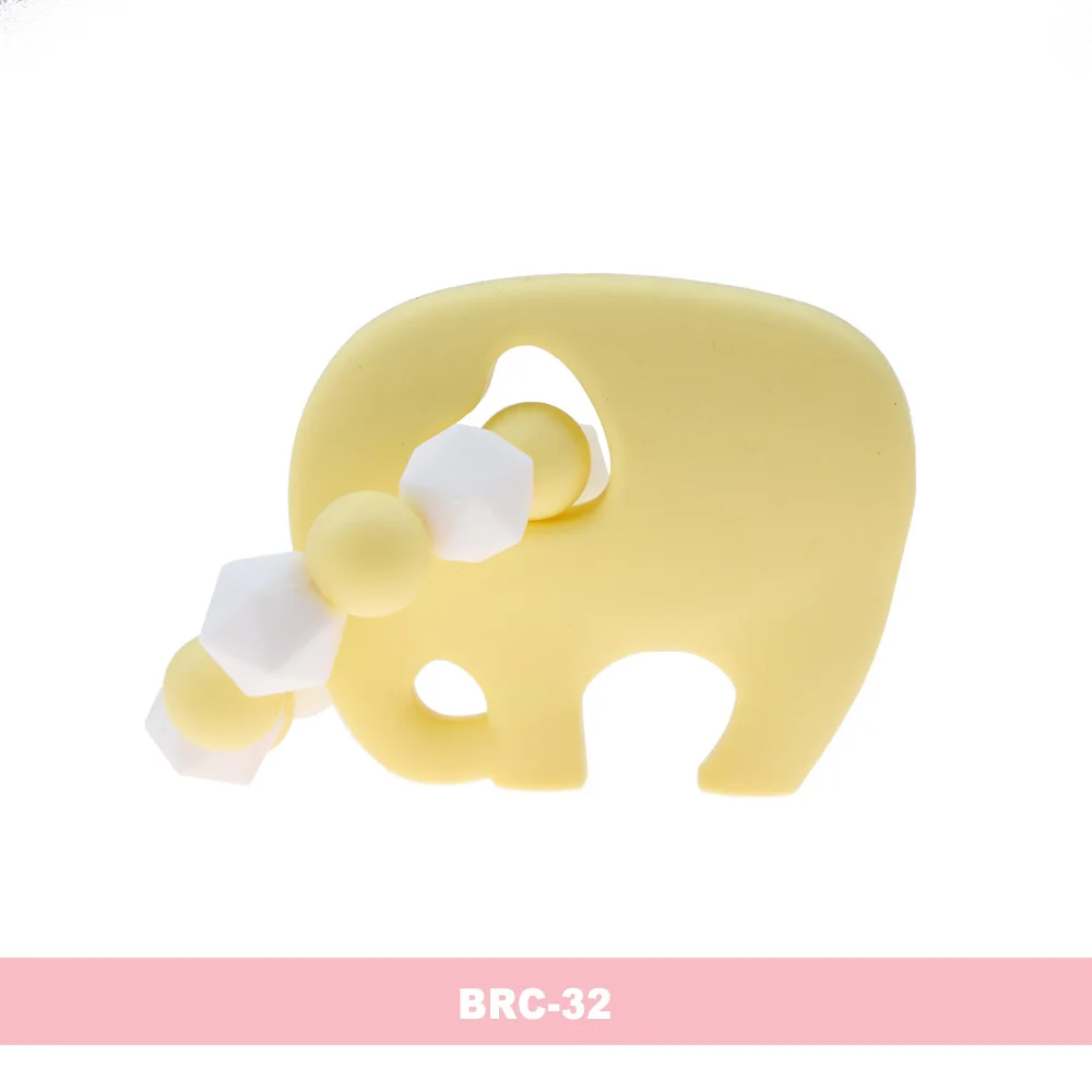 Cute Baby Teether Elephant Silicone Infant Teether Chew Ring Safe Best Toy LIN
