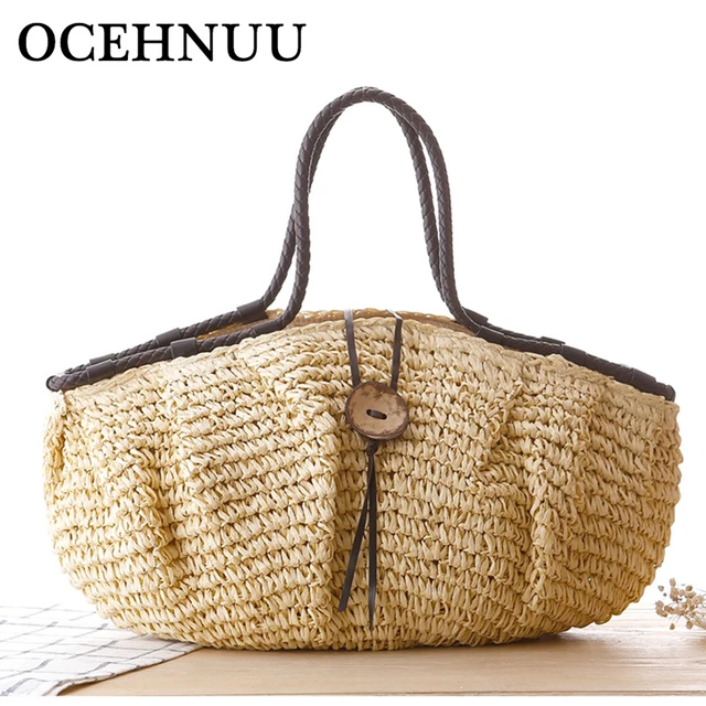 Ocehnuu Beach Bags Women Large Zipper Tote For 2018 Ocehnuu Beach Bags Women Large Zipper Tote For 2018 Straw Handbag Summer Fashion