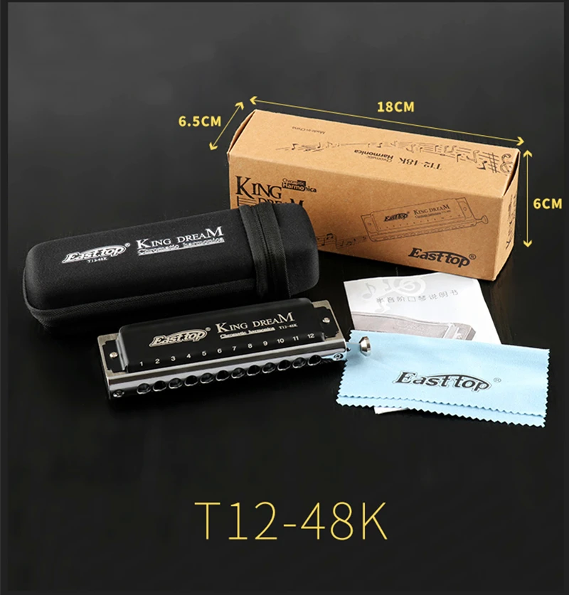 Хроматическая гармоника easttop 1248K армоника cromatica профессиональные музыкальные