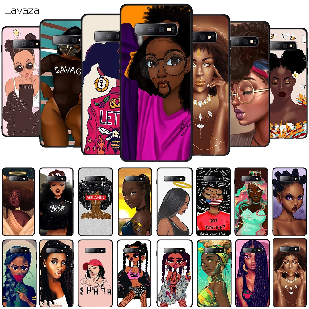 Lavaza MELANIN POPPIN черный мягкий ТПУ чехол для телефона Samsung Galaxy A10 A30 A40 A50 A70 M10 M20 M30