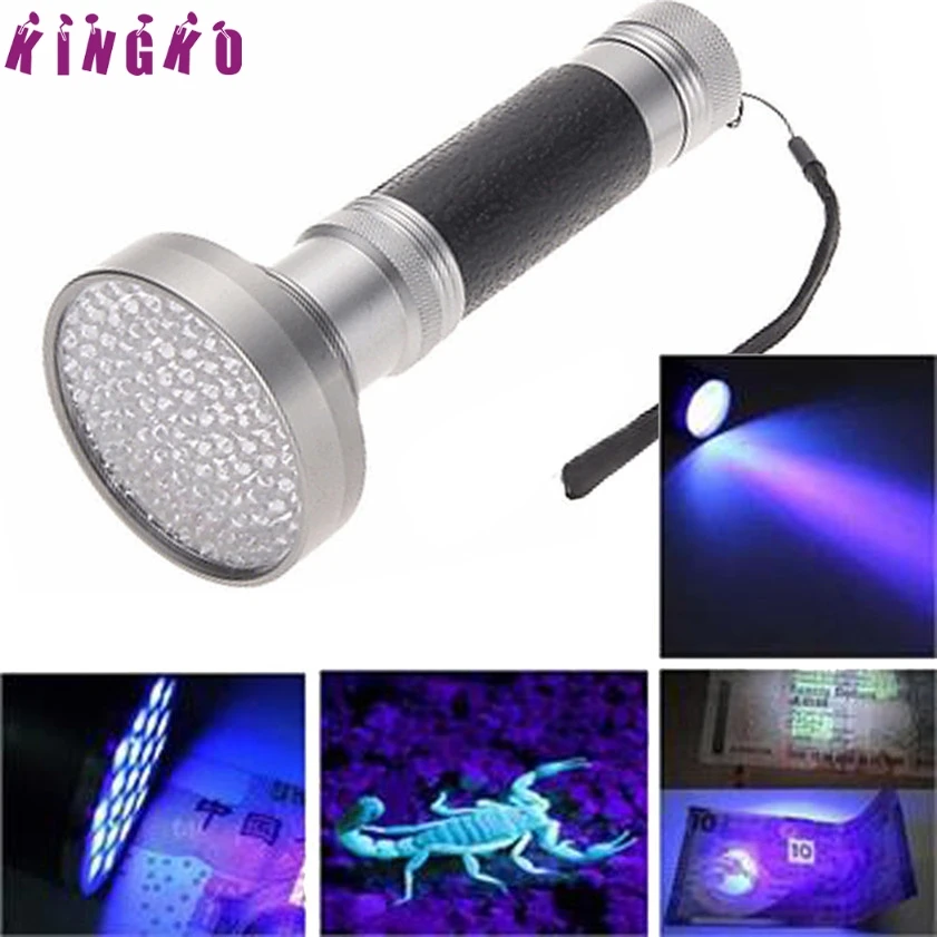 High Quality 100 LED UV Blacklight Scorpion Flashlight Super Bright