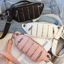 DAUNAVIA поясная сумка с заклепками модная поясная сумка нагрудный ремень сумки для женщин Роскошные сумки женские сумки дизайнерские новые модные поясные сумки