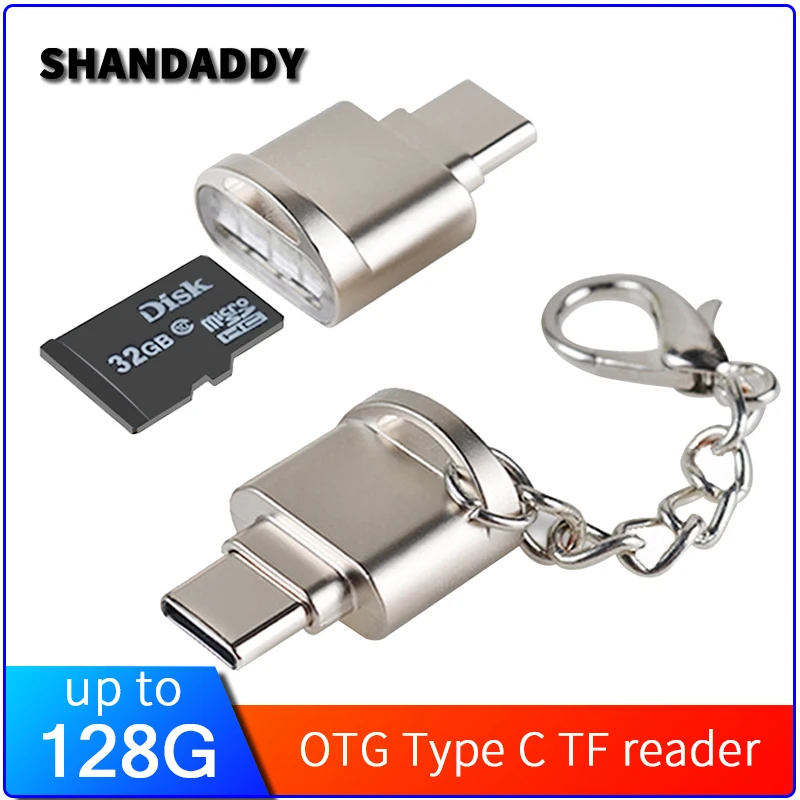 Портативный мини Type C 3 1 интерфейс Поддержка Micro SD TF карта памяти OTG USB адаптер для