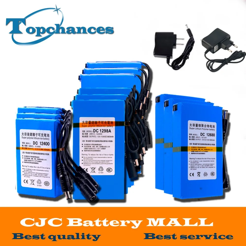 Beste Hoge Kwaliteit Super Oplaadbare Draagbare Lithium ion Batterij DC 12 V 1800 mAh 20000 mAh Met EU US Plug