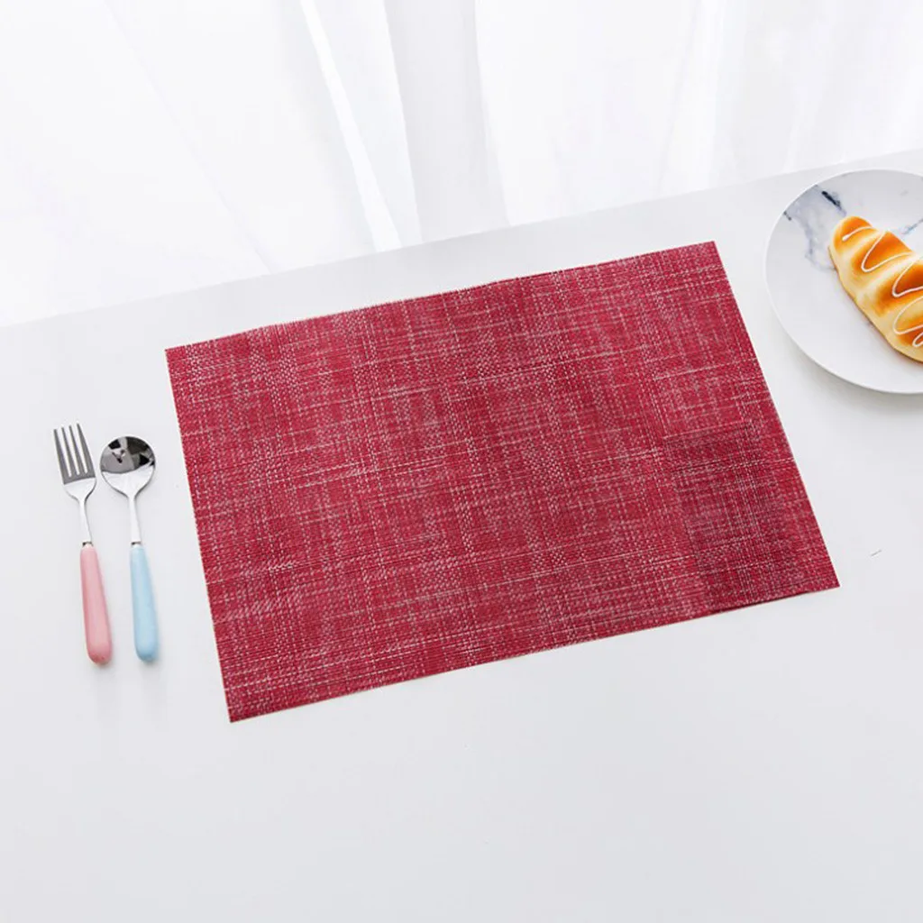 Таблица изоляционный коврик в западном стиле Еда тканые прямоугольный материал, прочный и легко чистая салфетка под столовый прибор красный 30x45 см Z30530