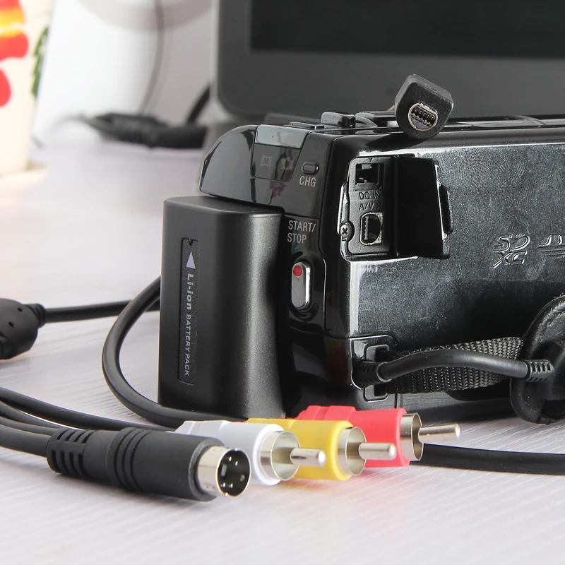 Кабель ZHENFA AV для цифровой камеры Sony 10 контактный разъем DV Для 3 RCA S Video кабель A/V