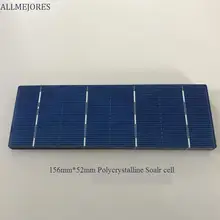ALLMEJORES 40 шт 156 мм* 52 мм поликристаллическая солнечная батарея 1,4 Вт/шт. a-класс для DIY 50 Вт Солнечная Панель зарядное устройство