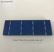 ALLMEJORES 40pcs 156mm*52mm polycrystalline Solar cell 1.4W/pcs A-Grade for DIY 50W solar panel charger