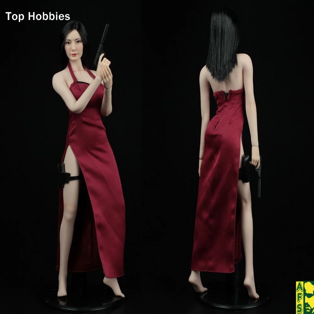 

1/6 Scale Female Clothes Suit Killer Cheongsam Dress Suit Red A003R Resident Evil Ada Wong ADA F 12 Inch Hot Figures Accessory