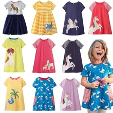 Summer 2019 Kids Dresses For Girls 3 Years Unicorn Dress Birthday Party Cartoon 2 3 6 7T Dress For Girls Robe Fille Roupa Menina Summer 2019 Kids Dresses For Girls 3 Years Unicorn Dress Birthday Party Cartoon 2 3 6 7T Dress For Girls Robe Fille Roupa Menina
