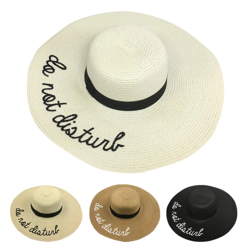 

Hot Selling Women Lady Straw Hat Beach Summer Cap Wide Brim Floppy Foldable Fashion Sunhat