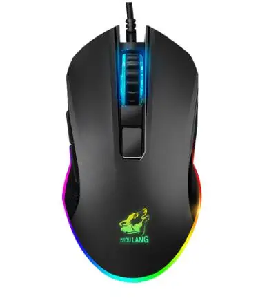 RGB игровая мышь USB Проводная 6 кнопок 3200 dpi оптическая клик компьютерная мышь геймерские Мыши для ПК ноутбука Игровые мыши - Цвет: Balck gaming mouse