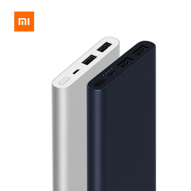 الأصلي شياو mi mi قوة البنك 2 10000 mAh بطارية خارجية محمولة charginQuick تهمة 10000 mAh تجدد Powerbank يدعم 18 W شحن