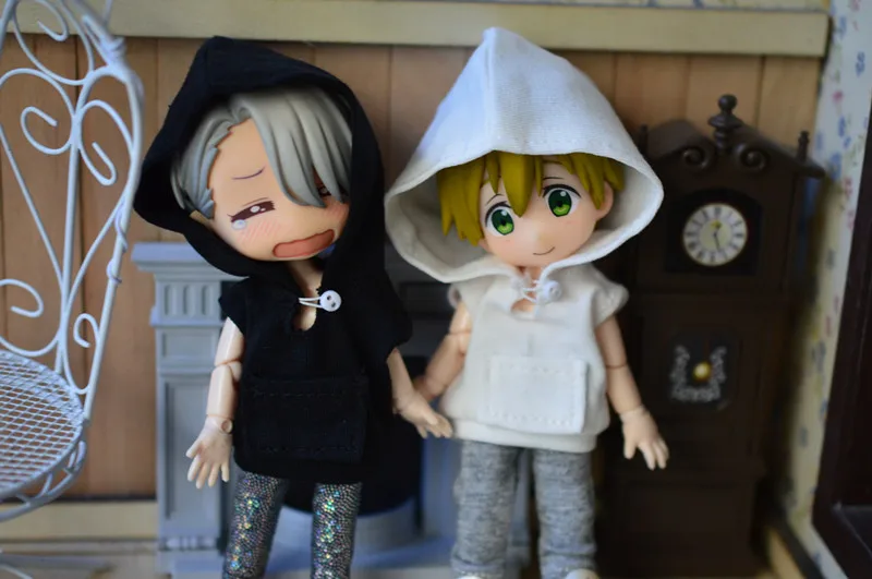 

Obitsu11 OB11 1/12 size doll sleeveless hoodies with pocket available for OB11 cu-poche 1/12 size doll accessories doll clothes