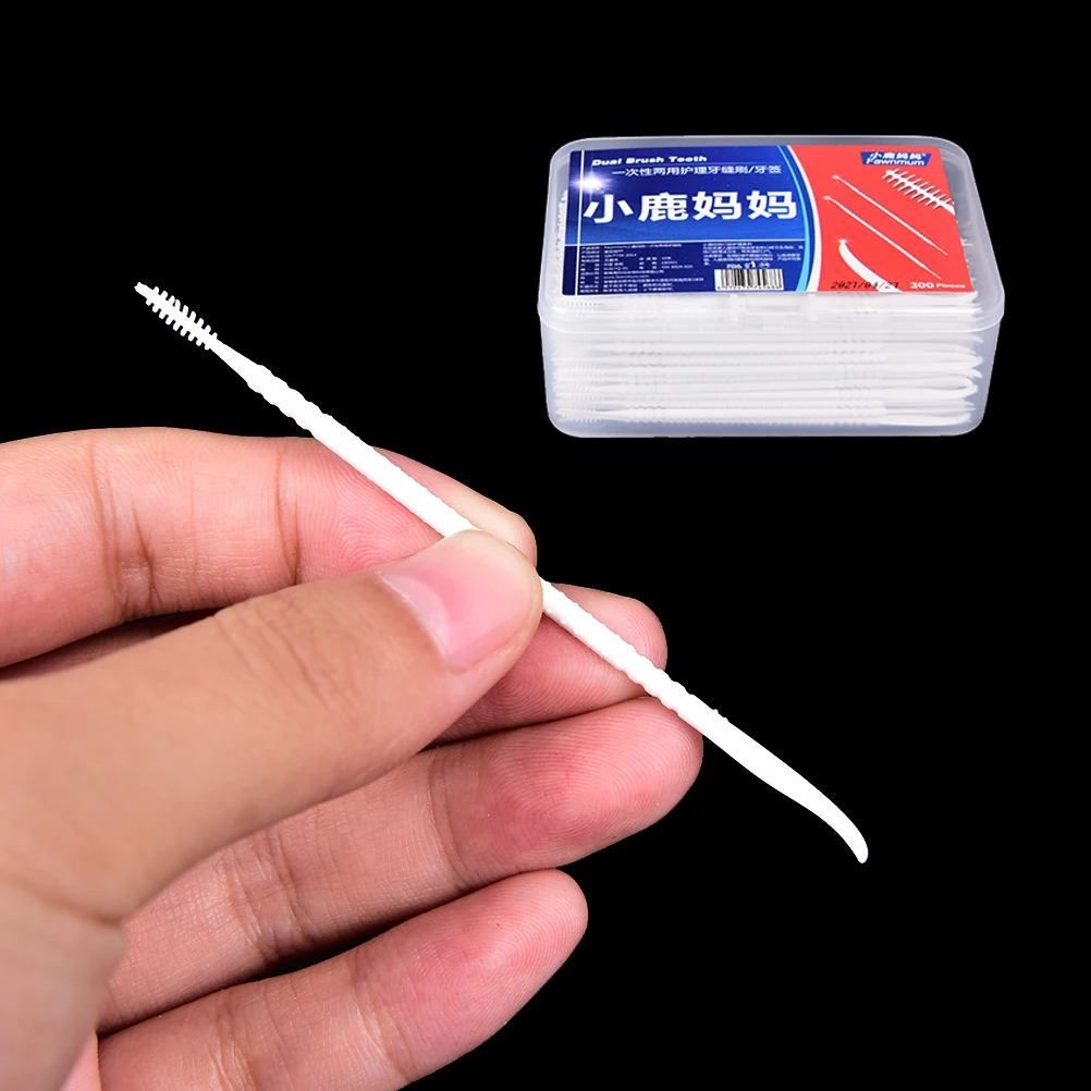 300Pcs Toothpicks Interdental tooth thread Brush Dental Floss Teeth