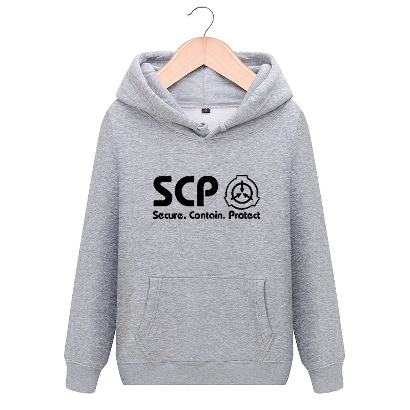 High-Q Unsiex японское аниме SCP Толстовка SCP Foundation chu ni byo chunibyo с капюшоном пуловер SCP толстовки соответствующие - Цвет: Серый