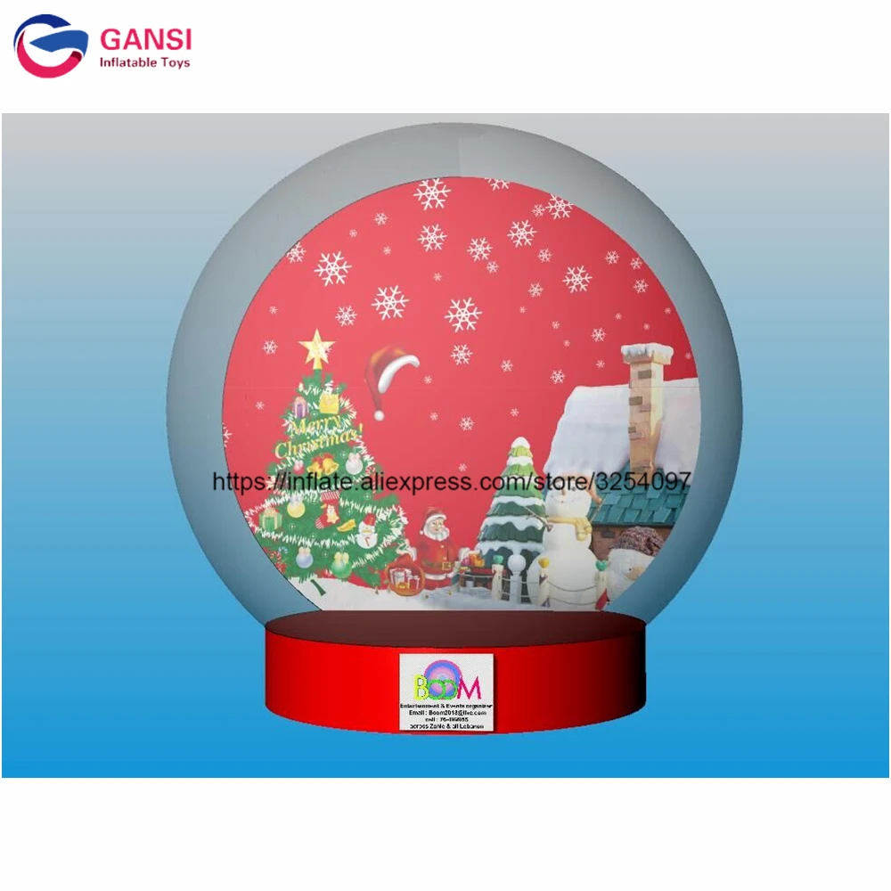 Outdoor Blow Up Decoration Christmas Party Giant Inflatable Human Snow Globe For Advertising promotion christmas inflatable snow globe for sale giant pvc bubble room for christmas inflatables phtot booth ball