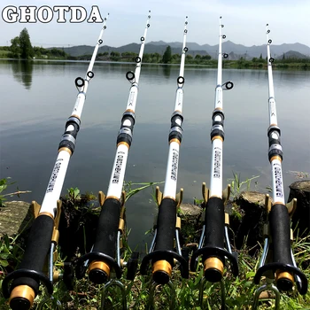 

NEW Hard Fishing Rod Telescopic spinning rods 2.1m/2.4m/2.7m/3.0m//3.6m Spinning Rod Superhard for Fresh Salt Water