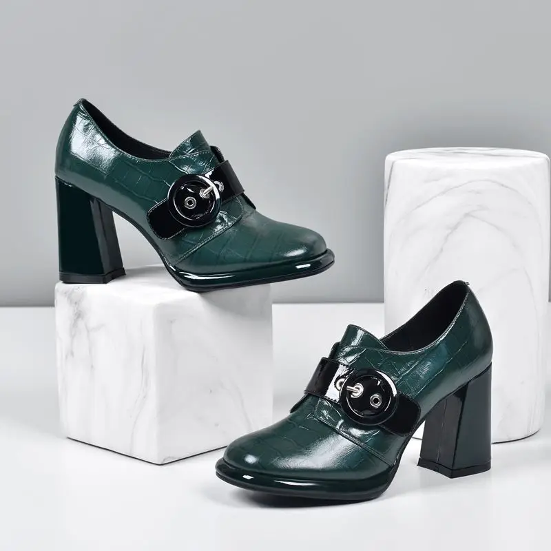 ALLBITEFO/Лидер продаж; пикантные женские туфли из натуральной кожи на очень высоком каблуке с пряжкой; брендовые туфли на высоком каблуке для девочек; сезон весна-осень