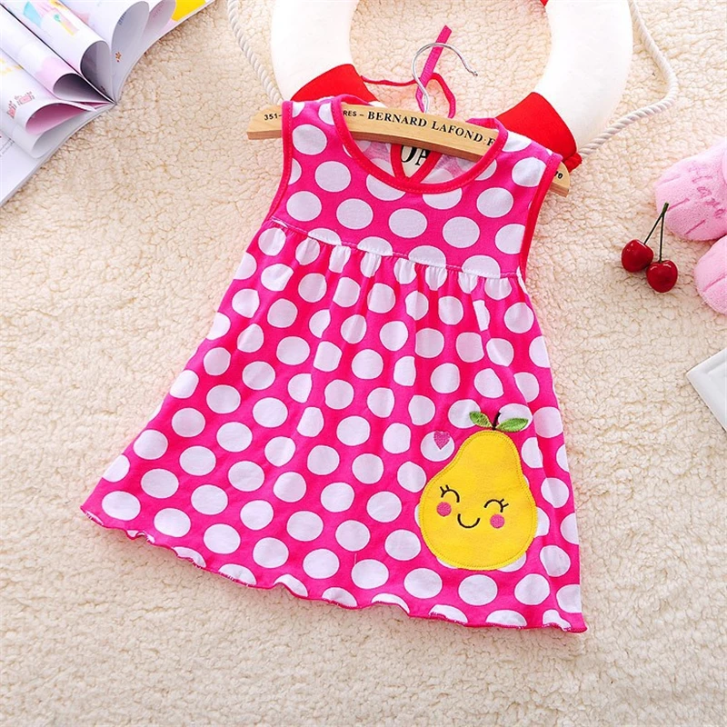 Newborn Baby Summer Dresses Girls Baby O-neck Sleeveless Cotton Princess...