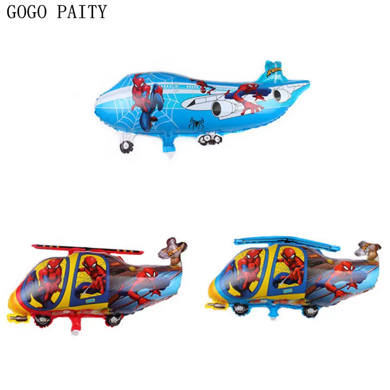

GOGO PAITY New Cartoon Superman Aircraft Aluminum Balloons Children's Festival Birthday atmosphere decoration balloons