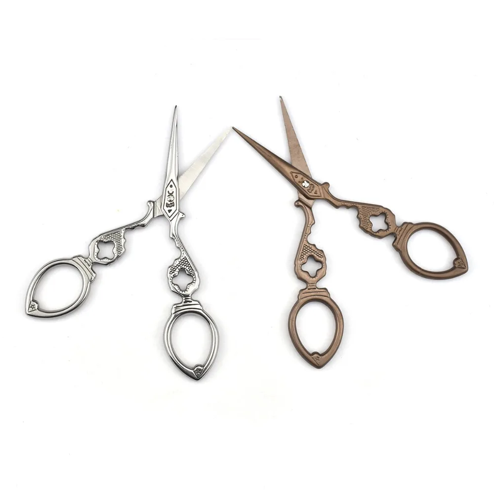 Retro Classic Cross Stitch Scissors Embroidery Sewing Tools Women Handicraft for Crafting, Art Work, Threading, Needlework SC016