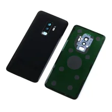 Для samsung Galaxy S9 G960 G960F S9+ S9 Plus G965 G965F корпус стеклянная задняя крышка+ крышка объектива камеры+ наклейка
