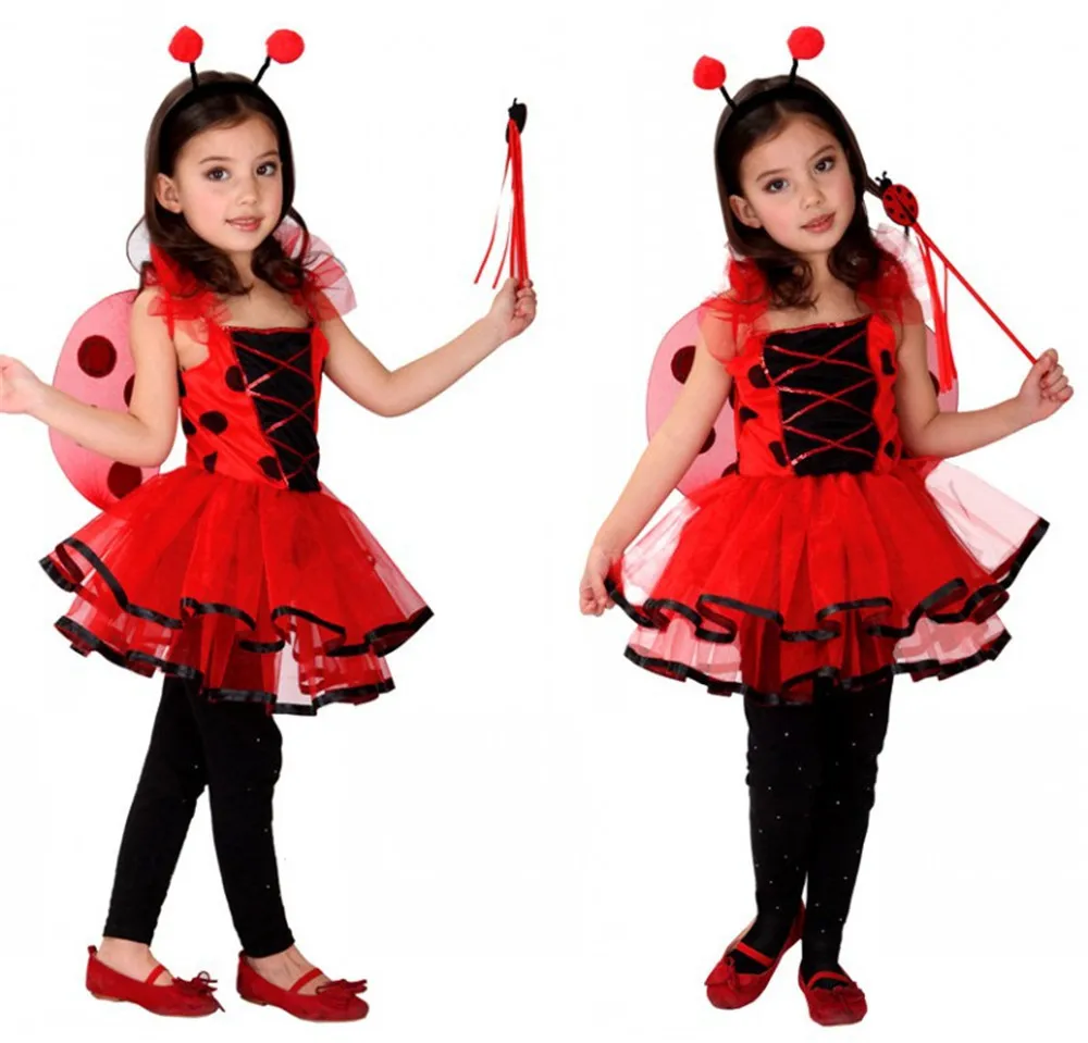 

kids Carnival Clothing girls Cute little beetle cosplay princess dress children Halloween party Performance dresses