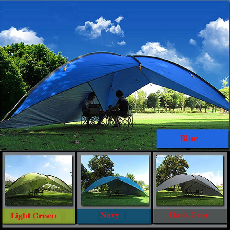 Ultralarge 4-6 شخص استخدام ماء يندبروف المضادة للأشعة فوق البنفسجية الشمس المأوى التخييم خيمة شرفة كبيرة
