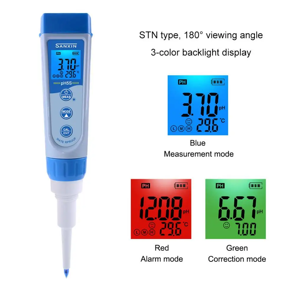 Yieryi pH5S ph-метр диапазон:-2,00~ 16,00 ph значение водонепроницаемый тип Ручки Цифровой пищевой pH тестер для сыра и фруктов