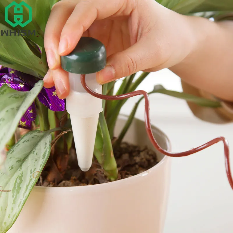 WHISM 2PCS Indoor Automatic Watering System Irrigation Spike Drip Water