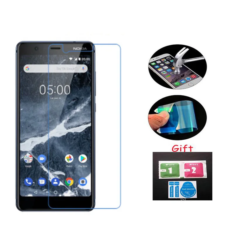 3X для NOKIA 5 1 протектор экрана Премиум Закаленное стекло мягкий Nano ударопрочный