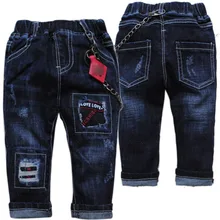4100 джинсы для маленьких мальчиков; брюки; джинсы для малышей; мягкие джинсовые брюки; сезон весна-осень; модные темно-синие брюки; Новинка