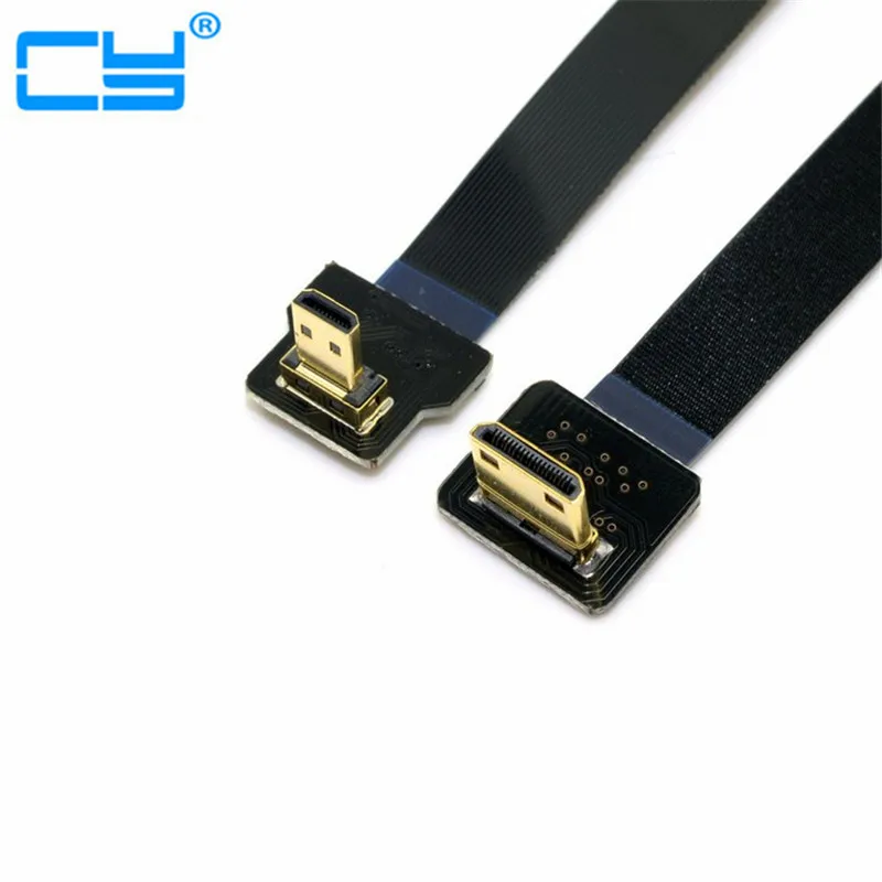 

1M 90 Degree FPV Micro HDMI Male to Mini HDMI FPC Flat Cable for GOPRO Multicopter Aerial Photography 0.1m 0.2m 0.5m 0.8m