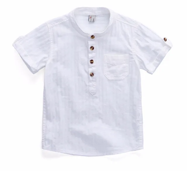 US $5.87 2019 New Boys Shirts Baby Boy Girl Cotton Blouse for Summer Children Clothing Kids White Shirts Sta