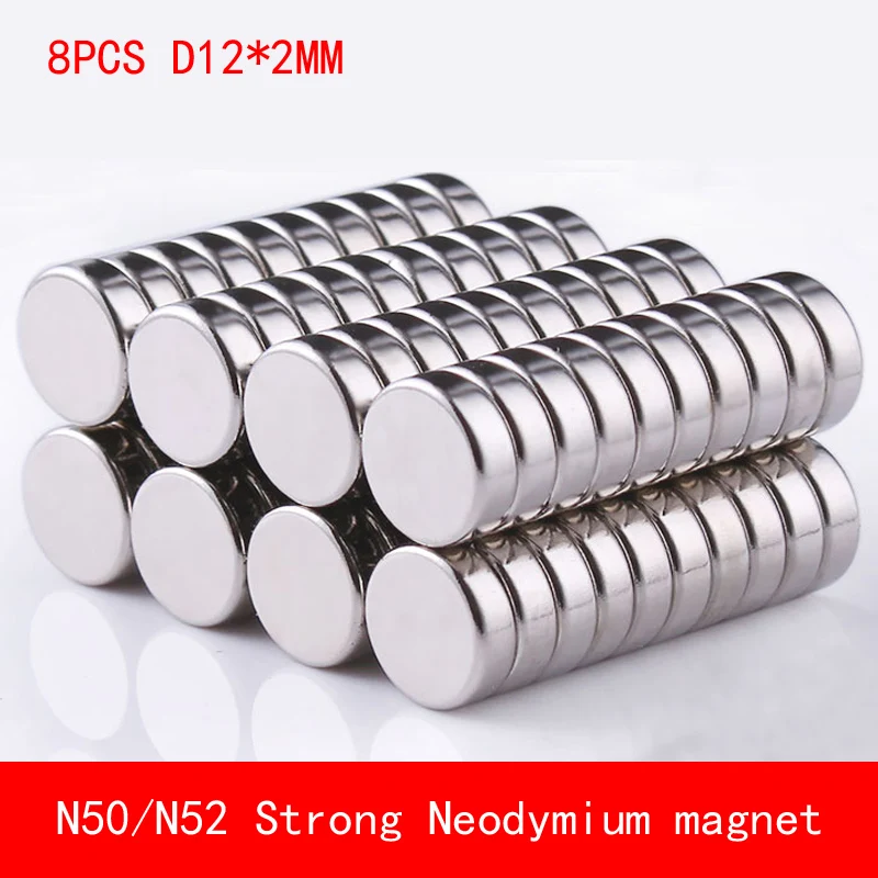 8 шт D12x2mm N50 N52 Мини диск Круглый супер сильные магниты на холодильник мощный