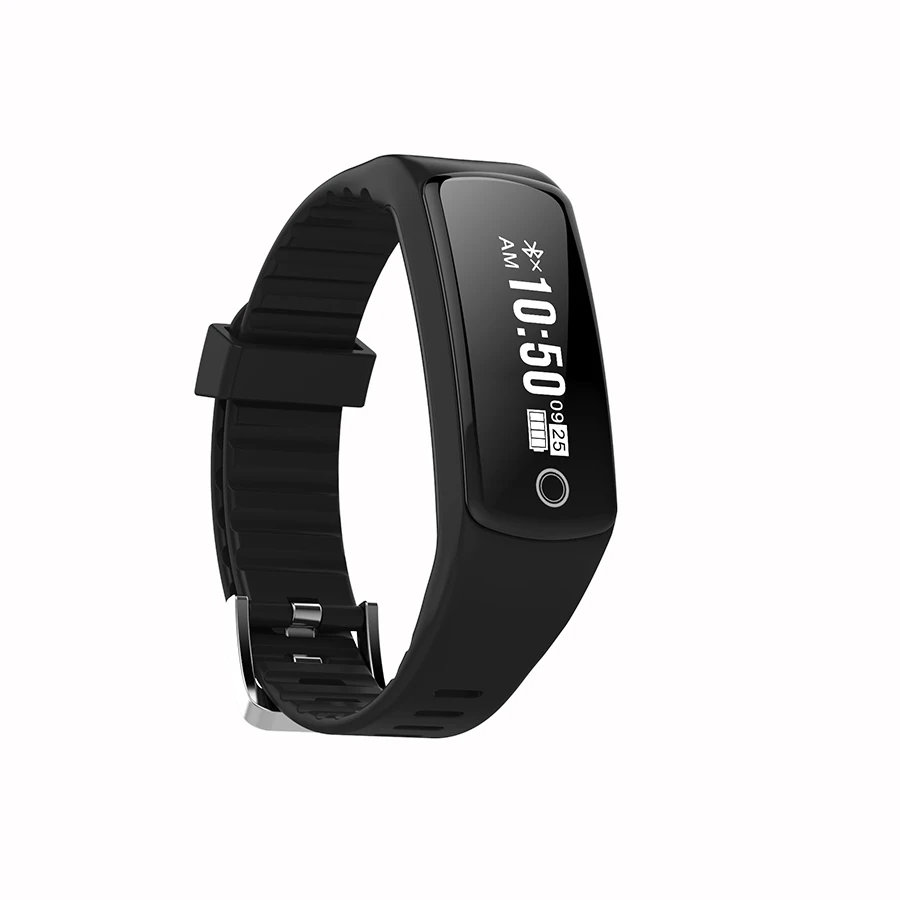 HB06 двойной чип NFC анти-потеря смарт-браслет монитор умные браслеты фитнес-трекер часы сердце Rateblood давление спортивный браслет - Цвет: black