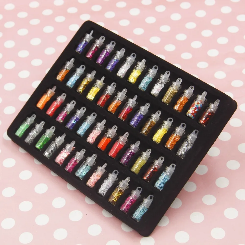 48color Slime Sequins/glitter Filler Fluffy Box Toys For Children Charms Lizun Diy Kit Decoration Toy Accessories 9