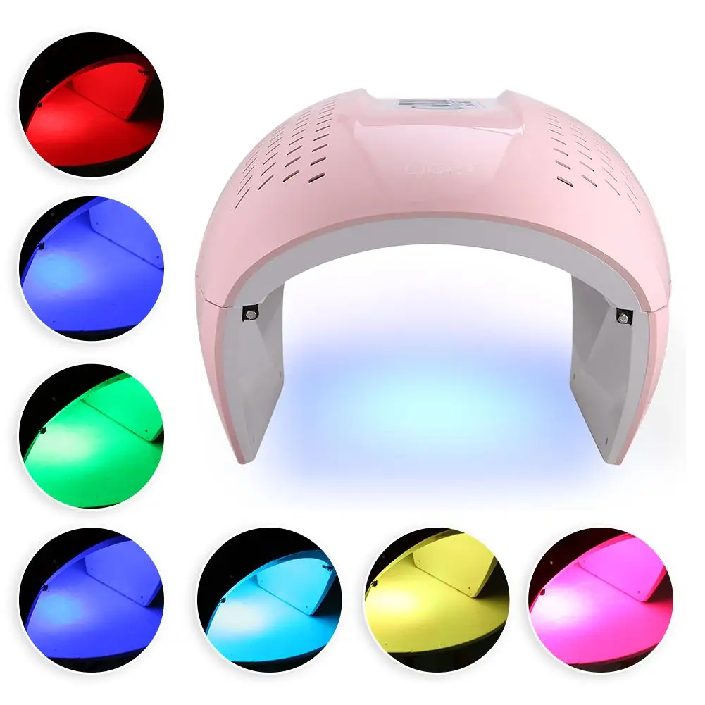Máquina da Remoção do Rejuvenescimento da Pele do Rosto Verdadeiro Vermelho Azul Terapia Pdt Cuidados Ferramentas 7-cor Led Luz 7 Pele do Rosto Cuidados Ferramentas